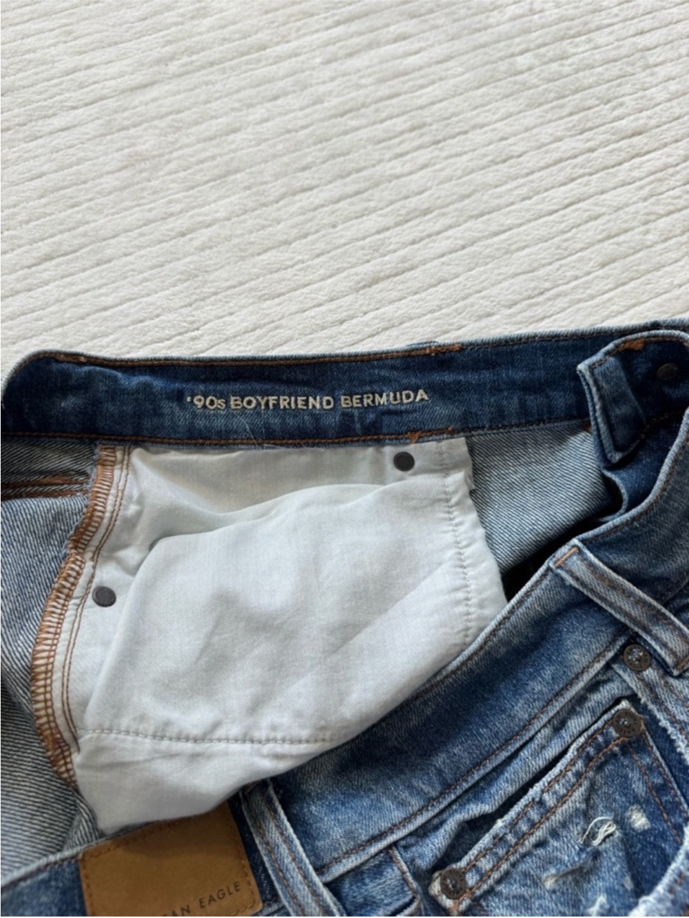 American Eagle Outfitters Women's Medium Blue Denim Jean Shorts - Picture 5 of 7